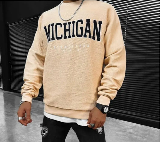 Michigan Printed Sweater The 4 Season Clothing Brand