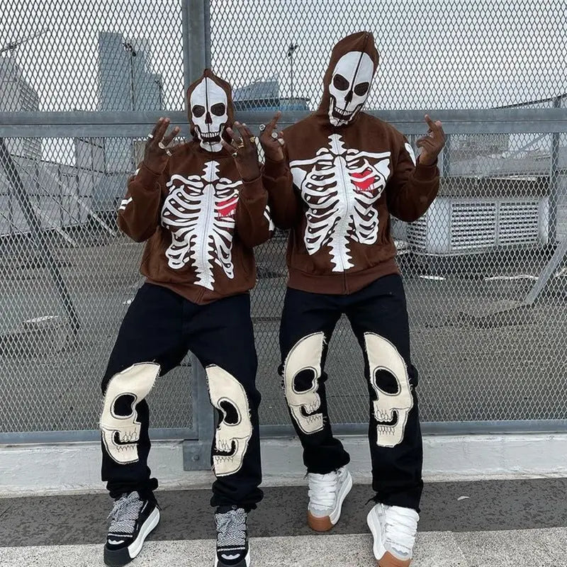 Millennial Crew Skeleton Hoodie The 4 Season Clothing Brand