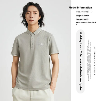 Mountain Ice Silk Polo Short Sleeve T-Shirt The 4 Season Clothing Brand