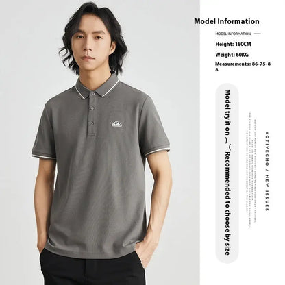 Mountain Ice Silk Polo Short Sleeve T-Shirt The 4 Season Clothing Brand