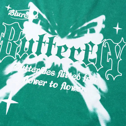 Niche Butterfly Abstract Printed Oversized T-Shirt The 4 Season Clothing Brand