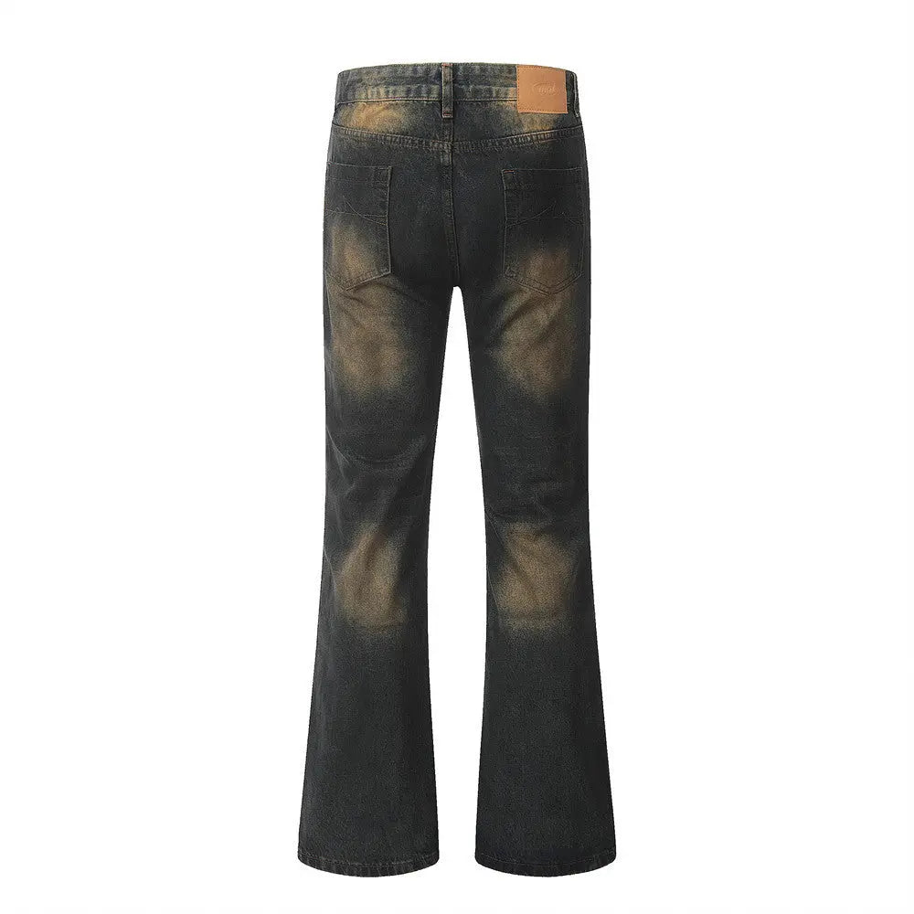 Niche Split Stitching Loose-Fitting Flared Jeans The 4 Season Clothing Brand