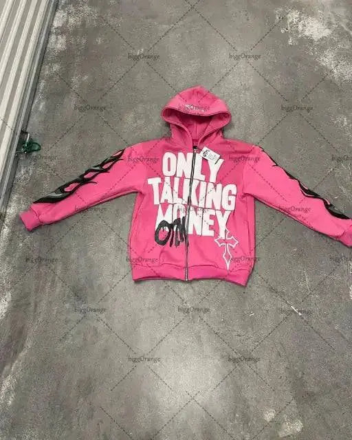 Only Talking Money Casual  Oversized Hoodie - The 4 Season Clothing Brand