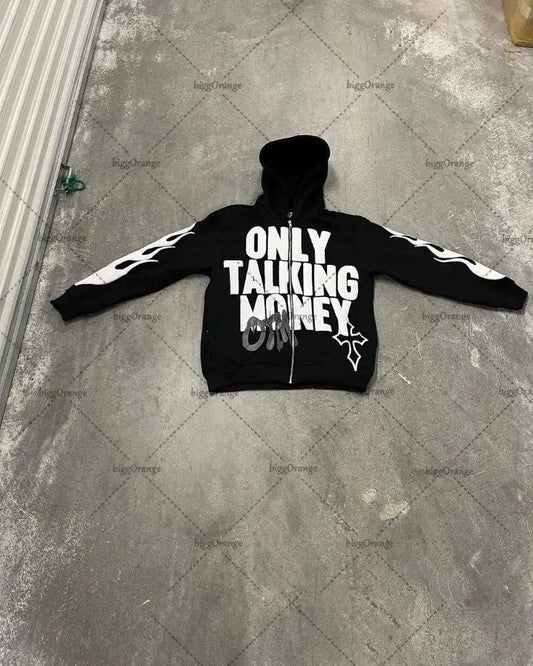 Only Talking Money Casual  Oversized Hoodie - The 4 Season Clothing Brand