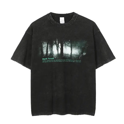 Oversize Dark Forest Graphic T-Shirt The 4 Season Clothing Brand