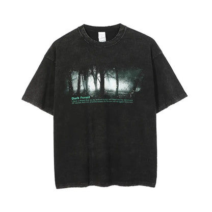 Oversize Dark Forest Graphic T-Shirt The 4 Season Clothing Brand