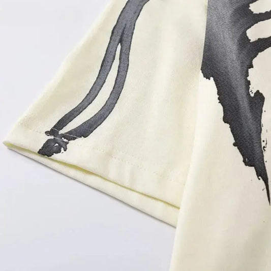 Oversized Bone Graphic T-Shirt The 4 Season Clothing Brand