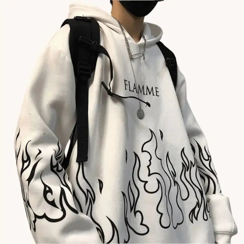 Oversized Flame Hoodie The 4 Season Clothing Brand