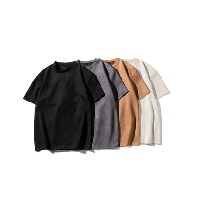 Oversized Retro Suede T-Shirt The 4 Season Clothing Brand