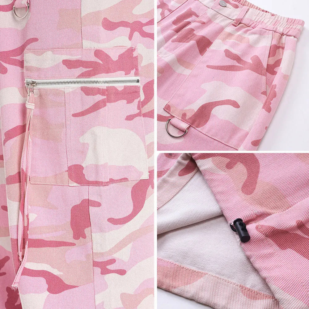 Pink Camouflage Cargo Pants The 4 Season Clothing Brand