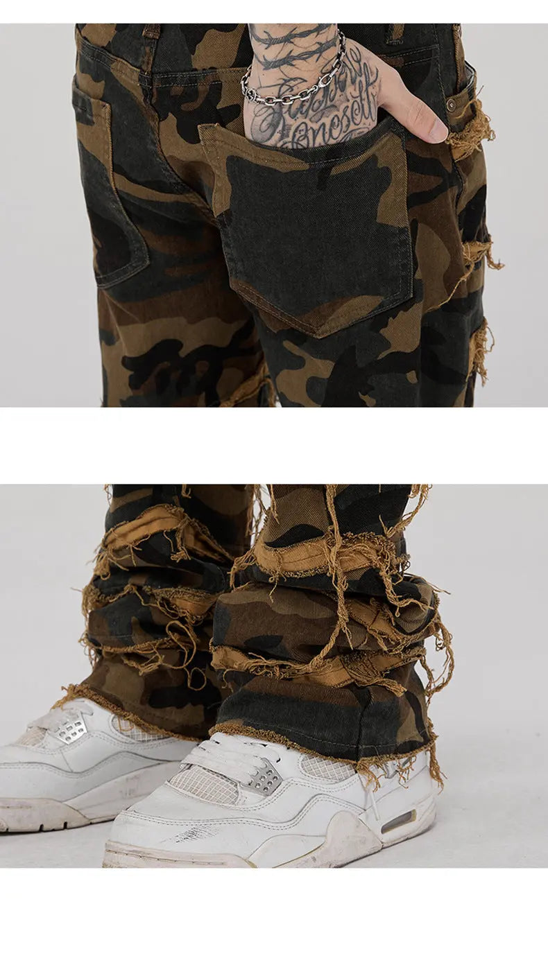 Punk Micro Camouflage La Casual Flare Jean The 4 Season Clothing Brand