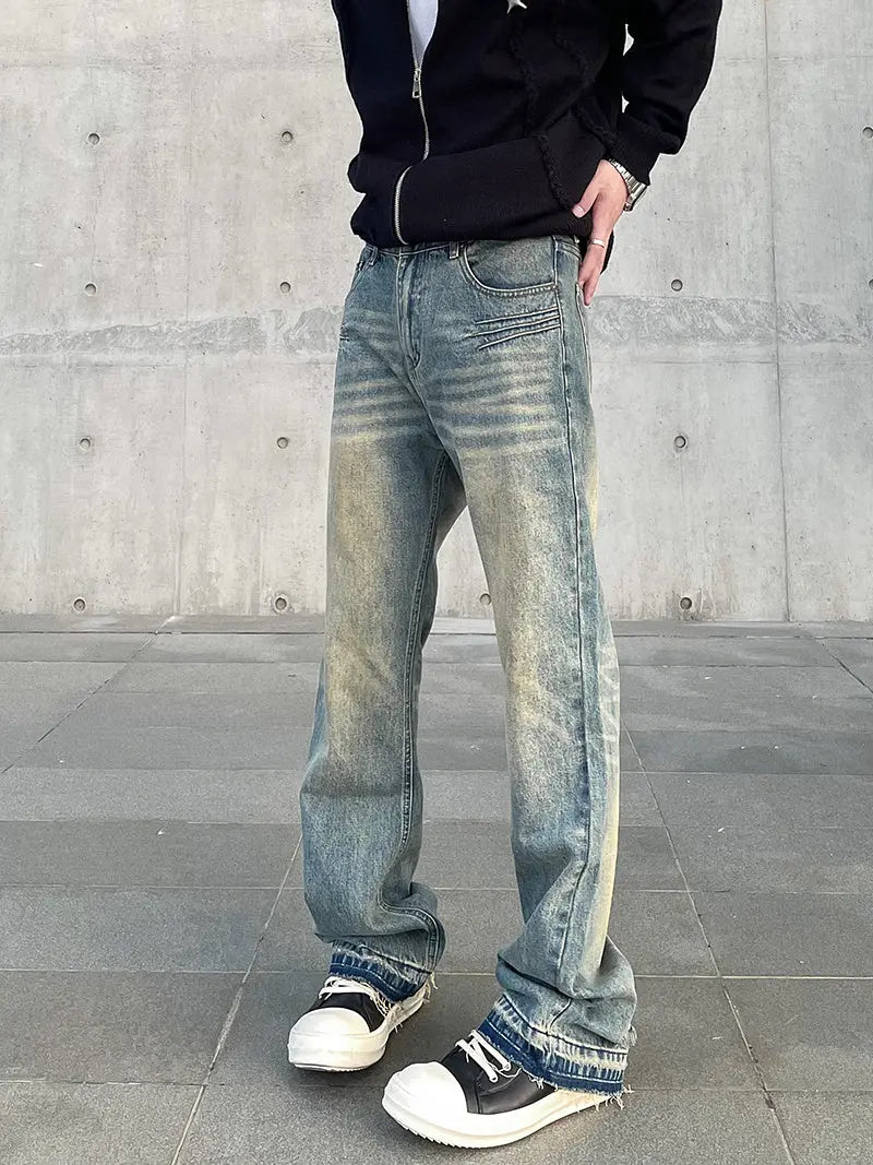 Retro High Street Slightly Flared Jeans The 4 Season Clothing Brand