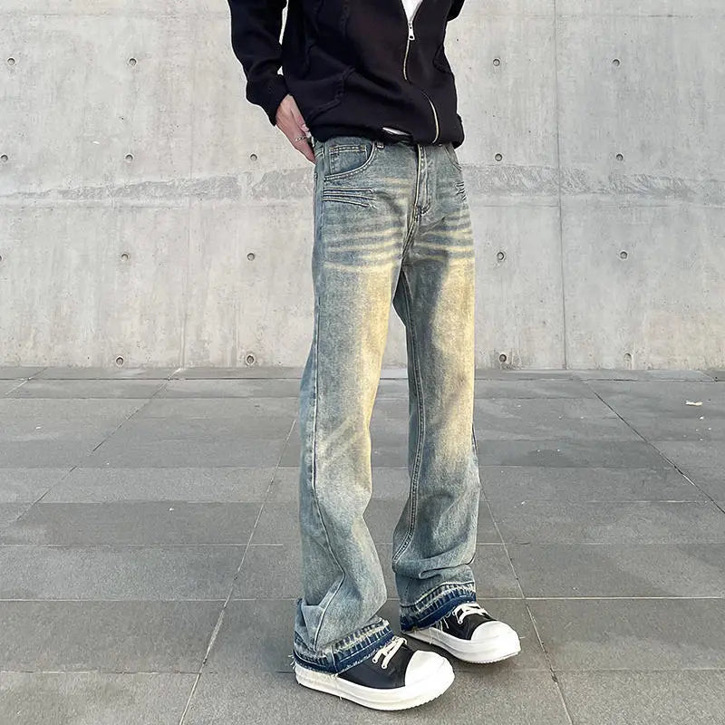 Retro High Street Slightly Flared Jeans The 4 Season Clothing Brand