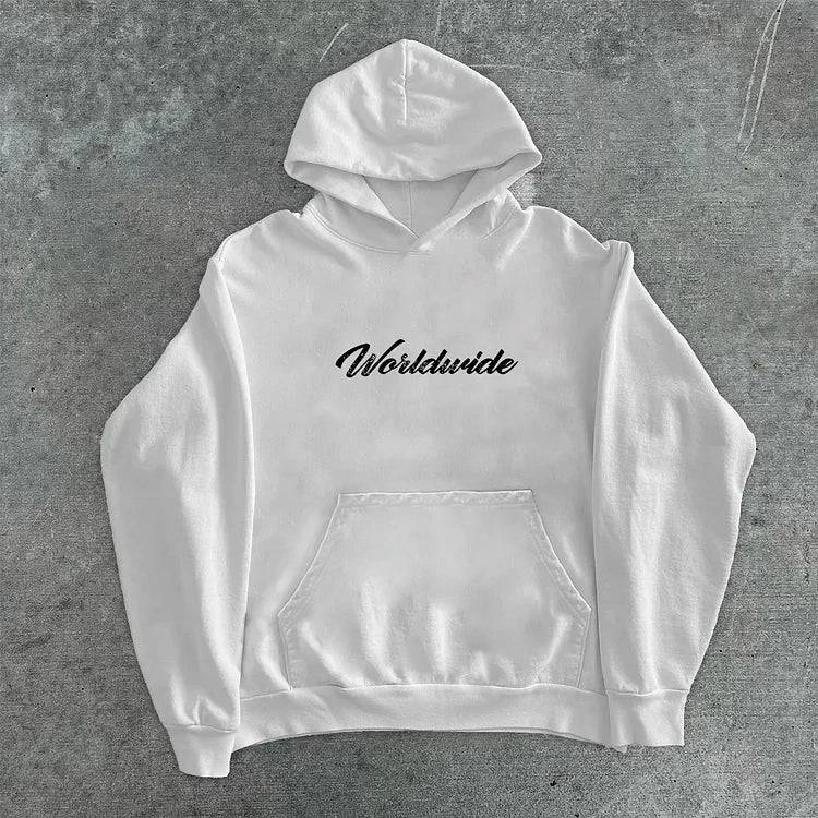 Retro Lettered Cartoon Graphic Hoodie - The 4 Season Clothing Brand