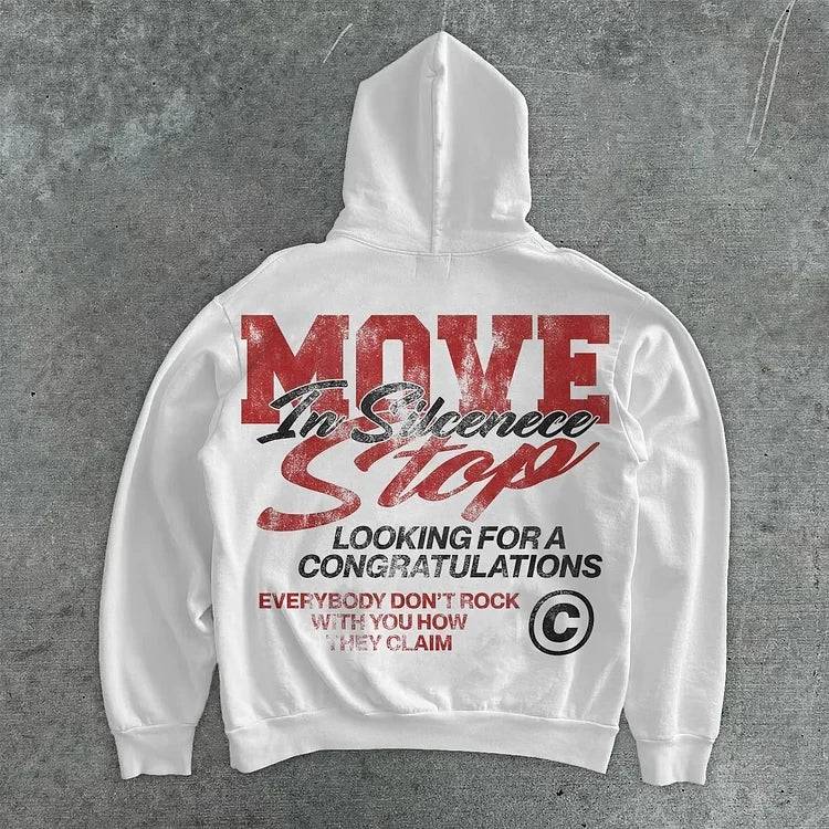 Retro Lettered Cartoon Graphic Hoodie - The 4 Season Clothing Brand