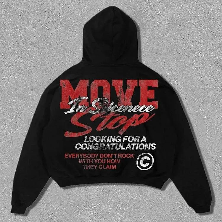 Retro Lettered Cartoon Graphic Hoodie - The 4 Season Clothing Brand