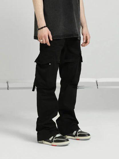 Retro Three-dimensional Tailoring Micro-flare Cargo Pants The 4 Season Clothing Brand