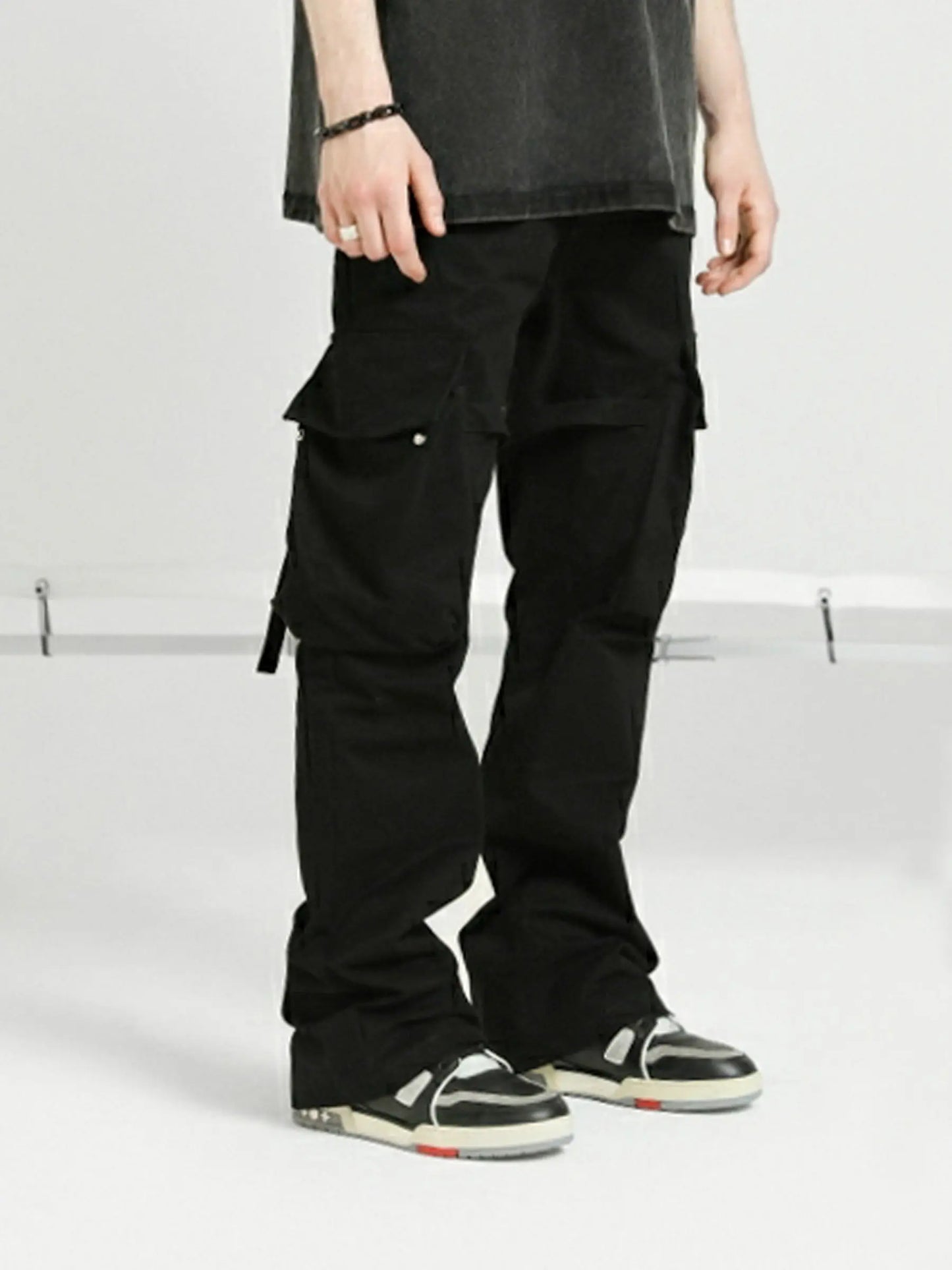 Retro Three-dimensional Tailoring Micro-flare Cargo Pants The 4 Season Clothing Brand