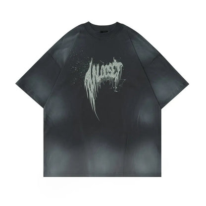 Retro "Unloose" Inkjet Tie-dyed T-Shirt The 4 Season Clothing Brand