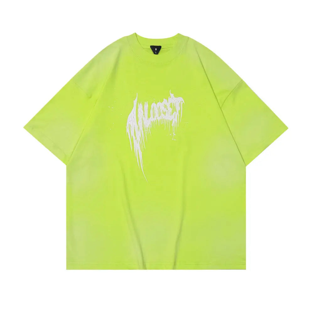 Retro "Unloose" Inkjet Tie-dyed T-Shirt The 4 Season Clothing Brand