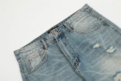 Ripped Slightly Flared Jeans Men The 4 Season Clothing Brand