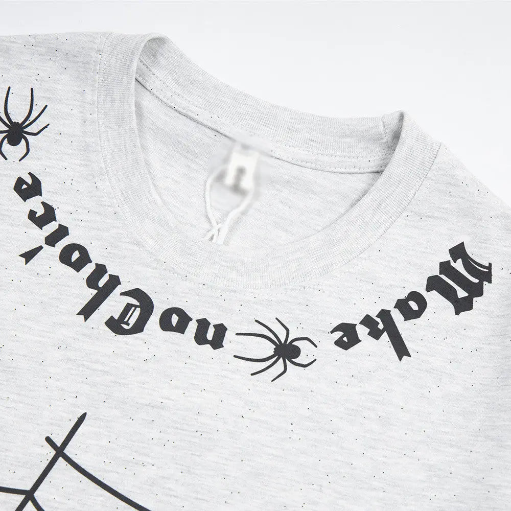 Spider Web Printed Graphic T-Shirt The 4 Season Clothing Brand