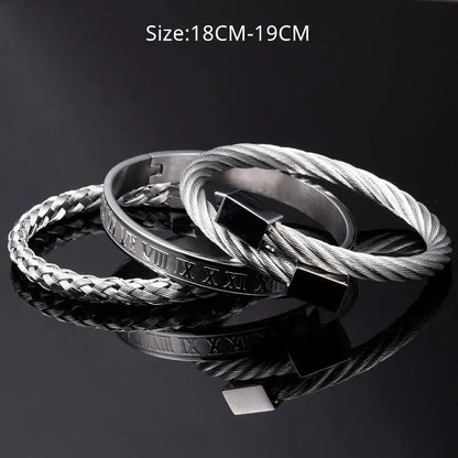 Stainless Steel 3pc Bracelet The 4 Season Clothing Brand