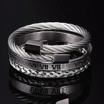 Stainless Steel 3pc Bracelet The 4 Season Clothing Brand