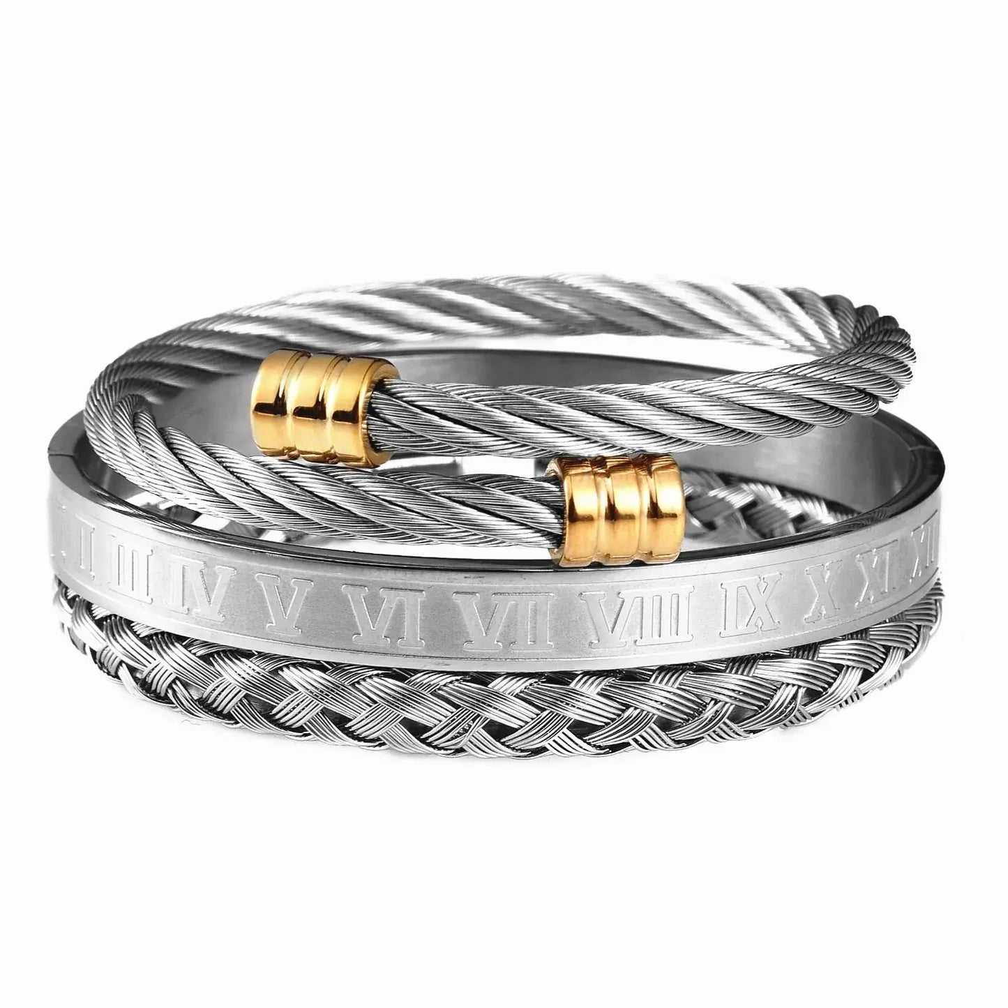 Stainless Steel 3pc Bracelet The 4 Season Clothing Brand