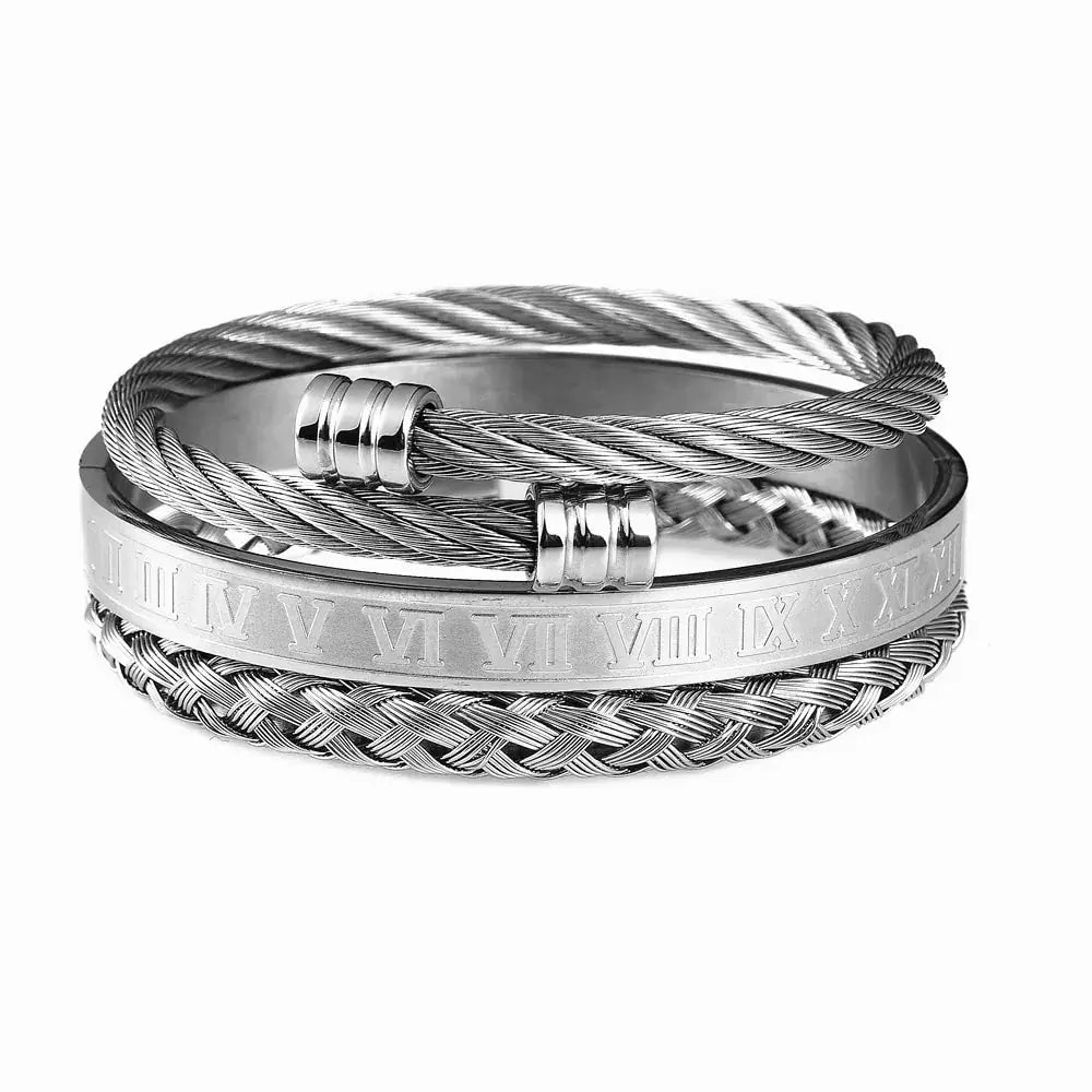 Stainless Steel 3pc Bracelet The 4 Season Clothing Brand