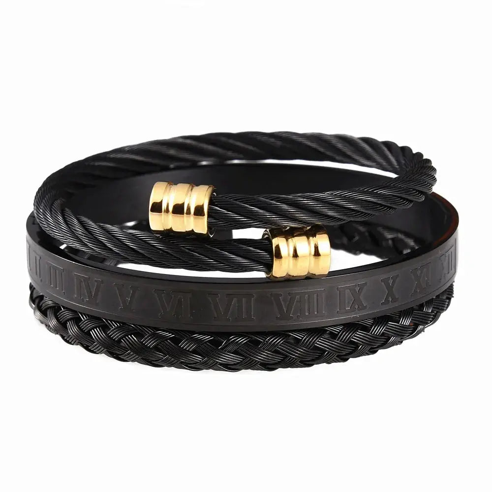 Stainless Steel 3pc Bracelet The 4 Season Clothing Brand