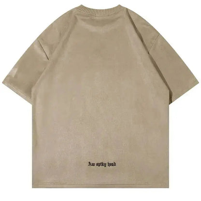 Suede Oversized T-Shirt - The 4 Season Clothing Brand