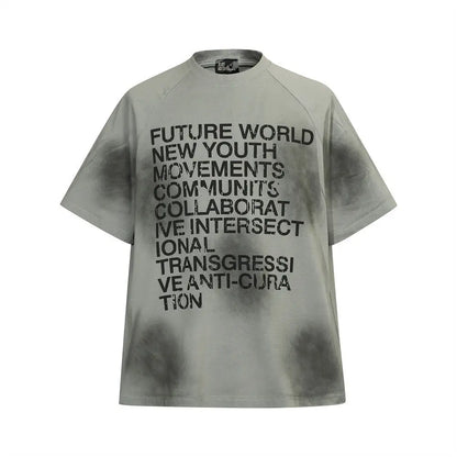 Tie-dye Letter Print T-shirt The 4 Season Clothing Brand