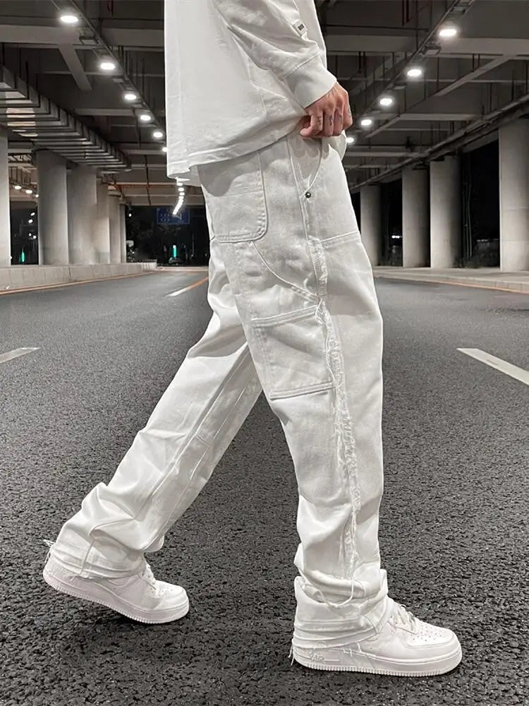 High Street Black/White Slim-Straight Jeans The 4 Season Clothing Brand