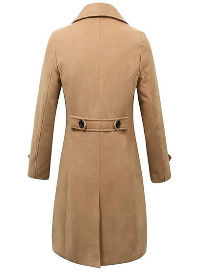 Winter Double Breasted Long Woolen Trench Coat The Seasons Streetwear