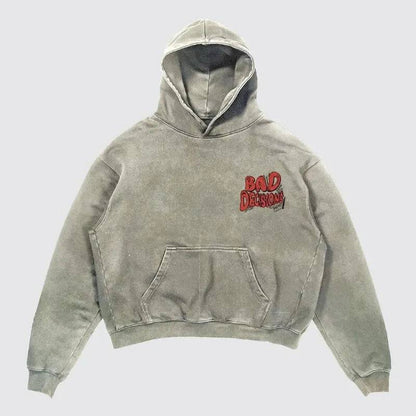 Streetwear Washed Graphic Hoodie - The 4 Season Clothing Brand