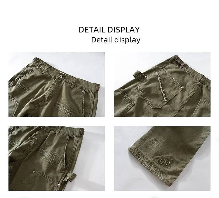 American Style Vibe Green Trendy Straight-Leg Cargo Pants - The 4 Season Clothing Brand