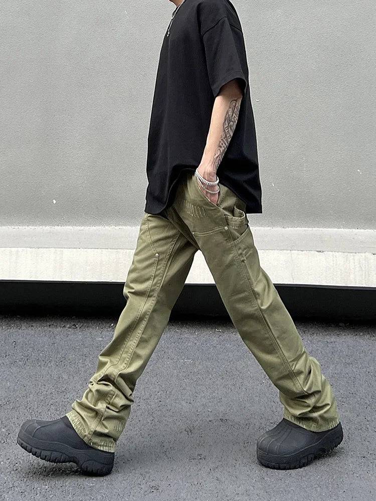 American Style Vibe Green Trendy Straight-Leg Cargo Pants - The 4 Season Clothing Brand