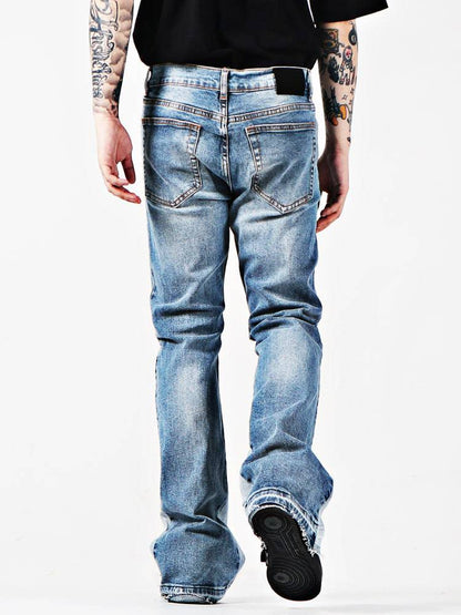 Retro Washed Loose And Slightly Elastic Flared Jeans - The 4 Season Clothing Brand