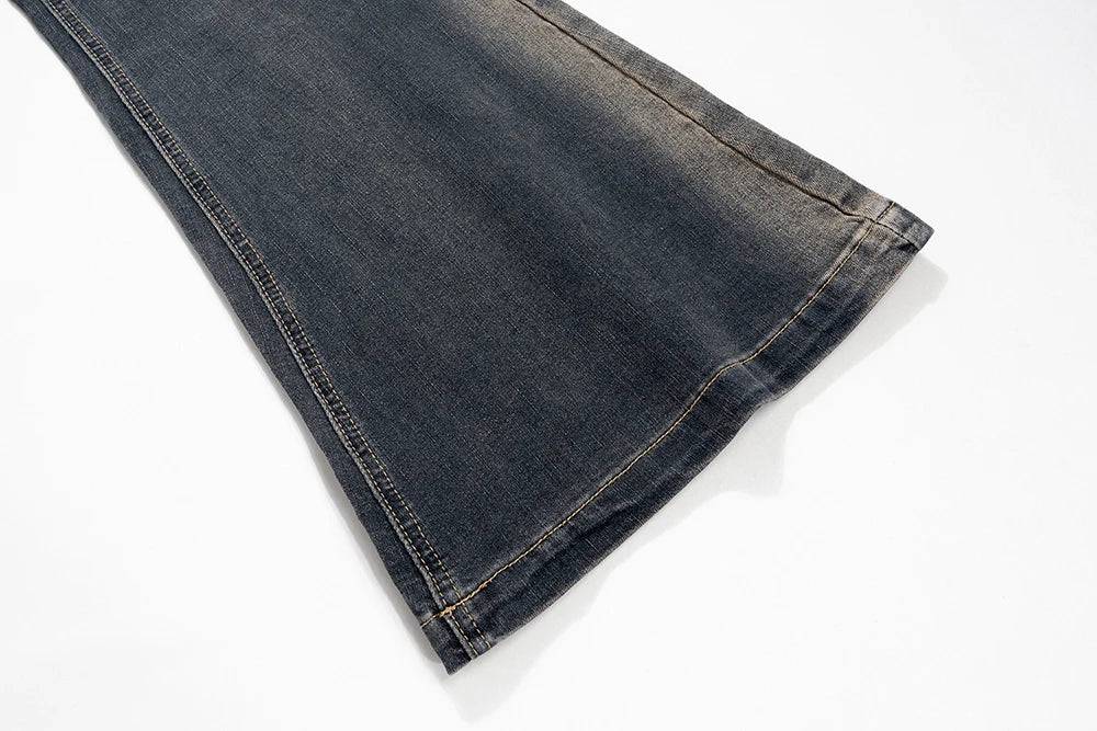 Gradient Washed Sashes Flared Jeans - The 4 Season Clothing Brand