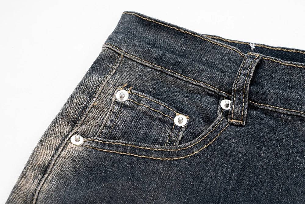 Gradient Washed Sashes Flared Jeans - The 4 Season Clothing Brand