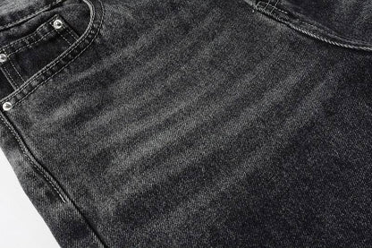 Gradient Patchwork Flared Jeans with Contrast Ground Wash - The 4 Season Clothing Brand