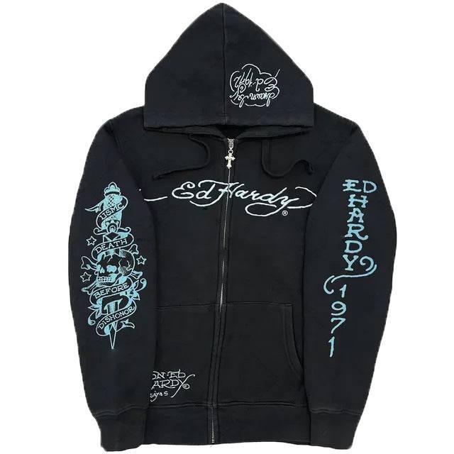 American Retro Graphic Printed Zip-up Hoodie - The 4 Season Clothing Brand