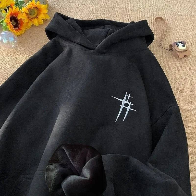 American Thick Suede Star Hoodie - The 4 Season Clothing Brand