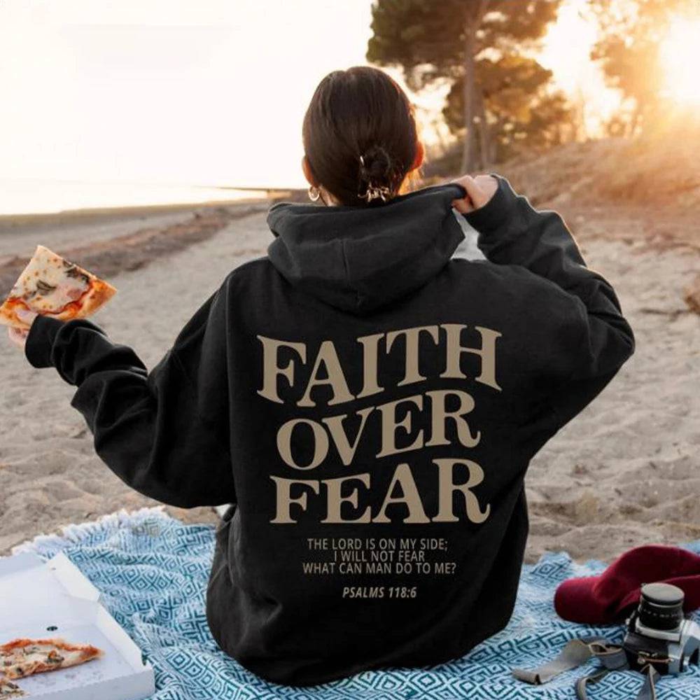 Faith Over Fear Christian Hoodie - The 4 Season Clothing Brand