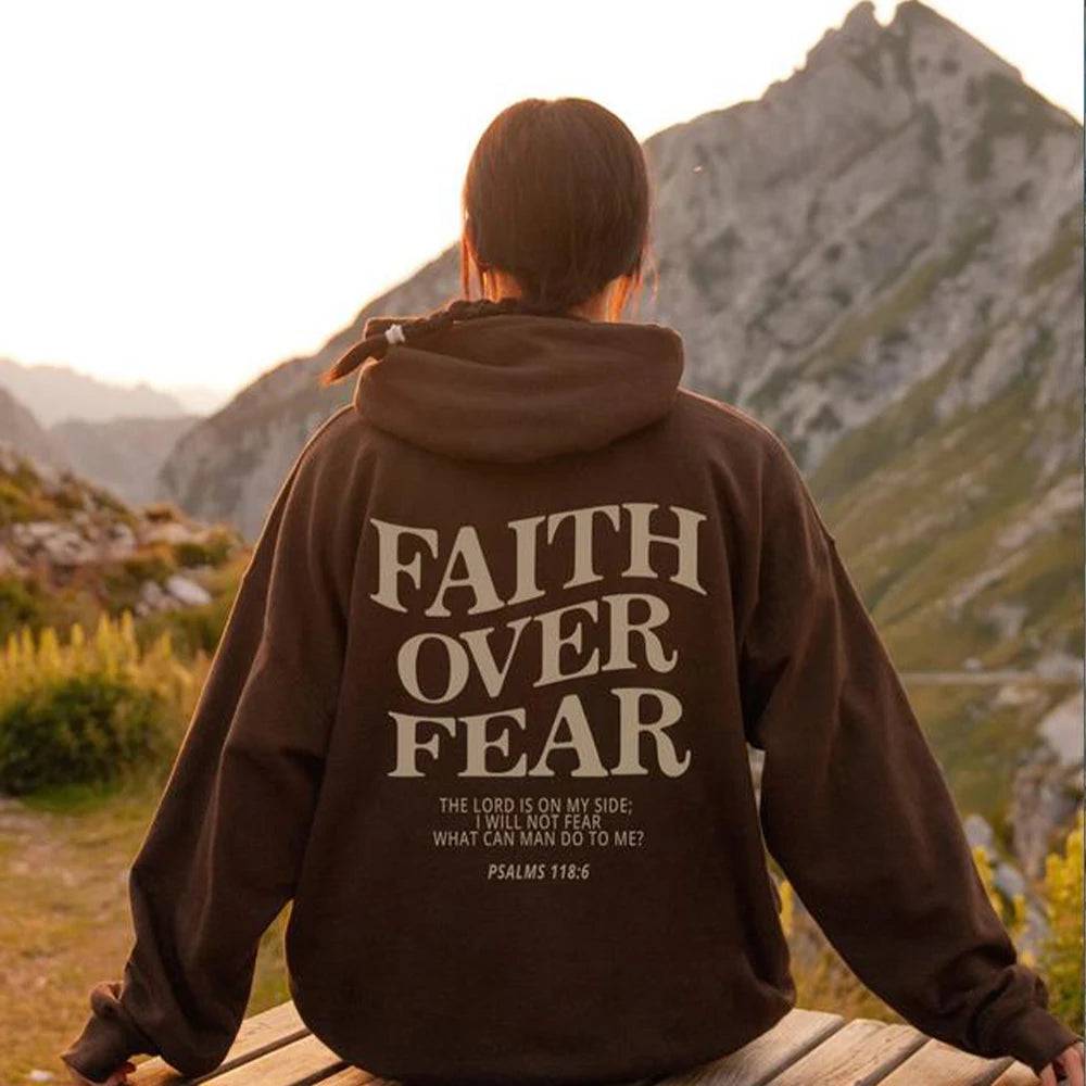 Faith Over Fear Christian Hoodie - The 4 Season Clothing Brand