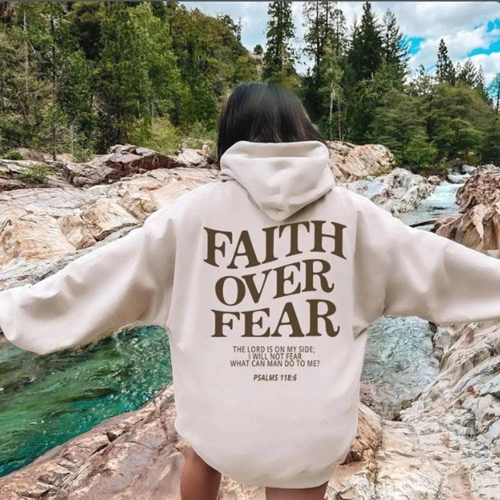 Faith Over Fear Christian Hoodie - The 4 Season Clothing Brand