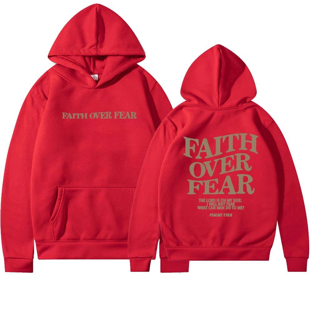 Faith Over Fear Christian Hoodie - The 4 Season Clothing Brand