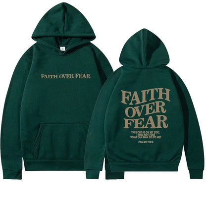 Faith Over Fear Christian Hoodie - The 4 Season Clothing Brand