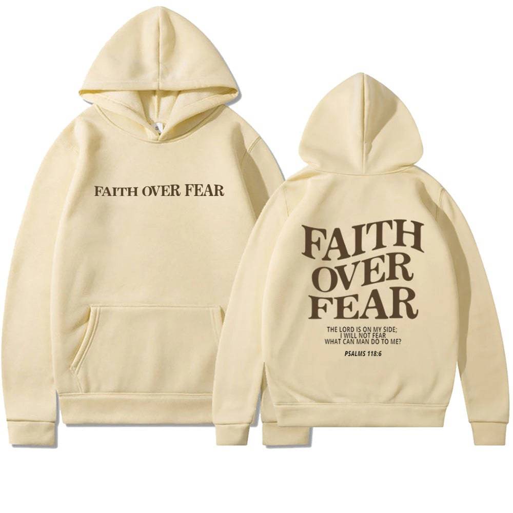 Faith Over Fear Christian Hoodie - The 4 Season Clothing Brand